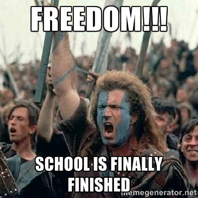 finished with school