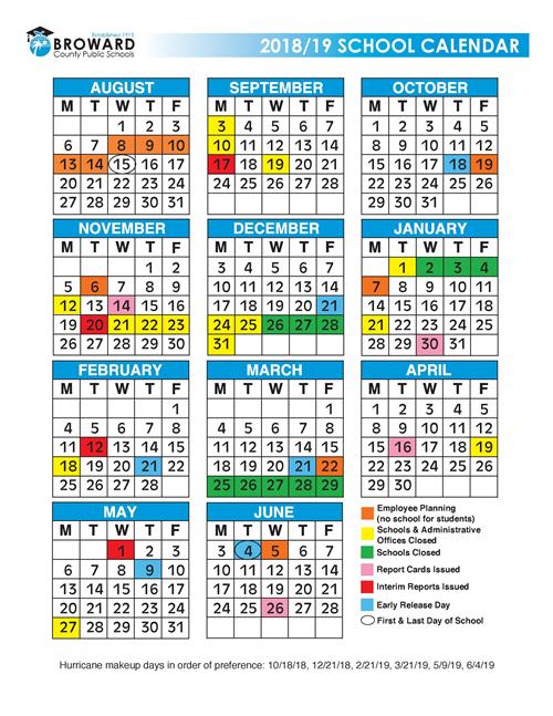 school calendar